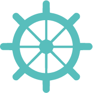 HIRTE Kälte- und Klimatechnik – Dienstleistungen im maritimen Bereich, Symbol ist einSteuerrad